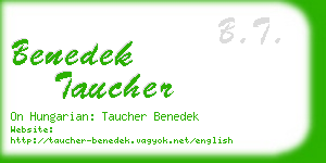 benedek taucher business card